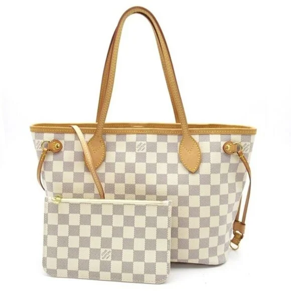 Rare! Like New! Authenticated LOUIS VUITTON N40605 Neverfull PM DAMIER AZUR - Picture 1 of 16